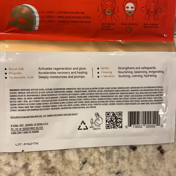 ILONA BEAUTY Budapest Cocktail Advanced Conduction Foil Mask 2 sheets / pkg 22mL - Picture 9 of 16